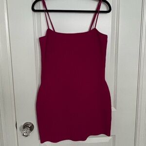 Babaton Sculpt Knit Dress Raspberry - Sz. XL